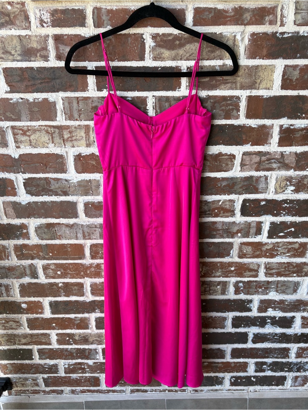 ASTR the Label Bustier Satin Fuchsia Midi Dress Size XS - Picture 14 of 15